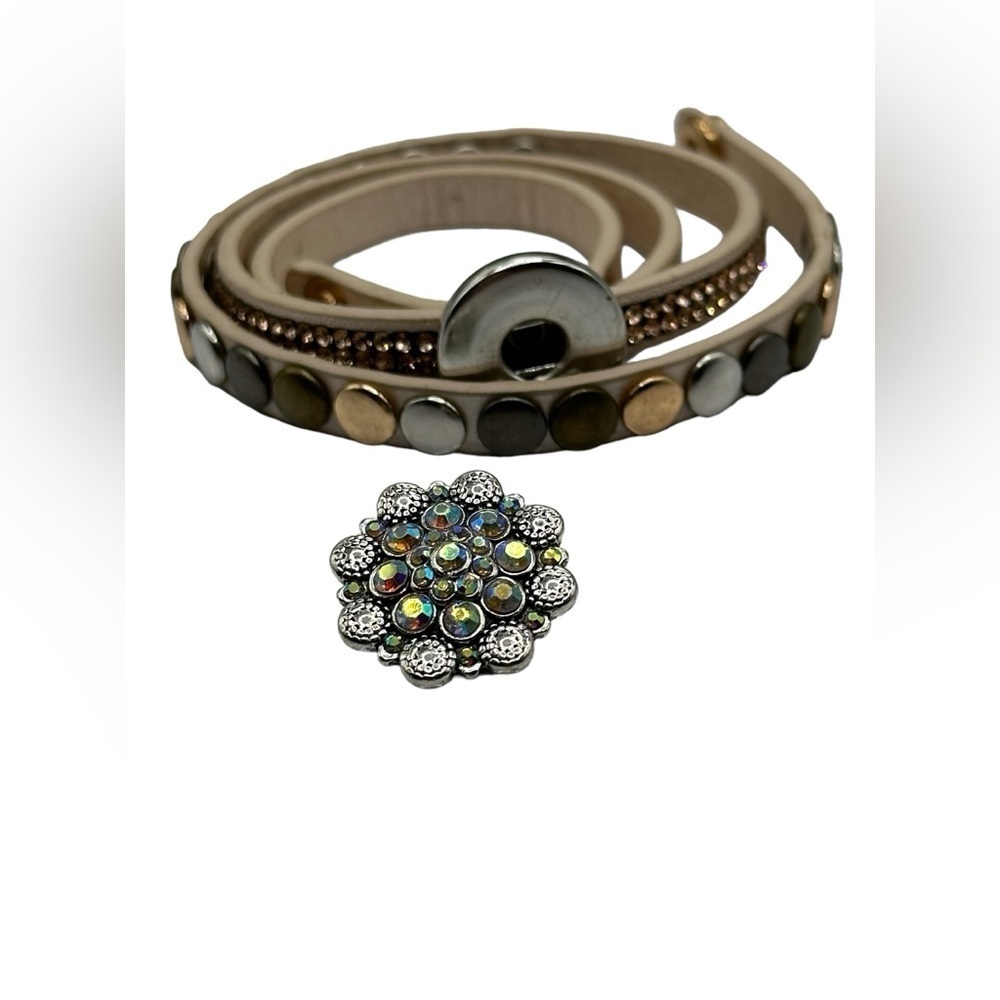 “Love, Hope, Happiness” Criss Cross Bracelet w/ Iridescent Sparkling Snap NWT - Picture 13 of 16